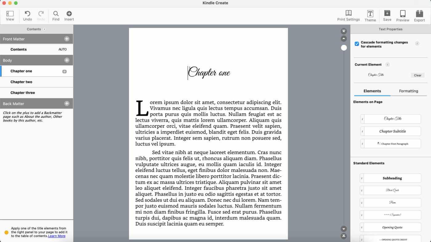 Creating a Kindle formatted book from Google Docs