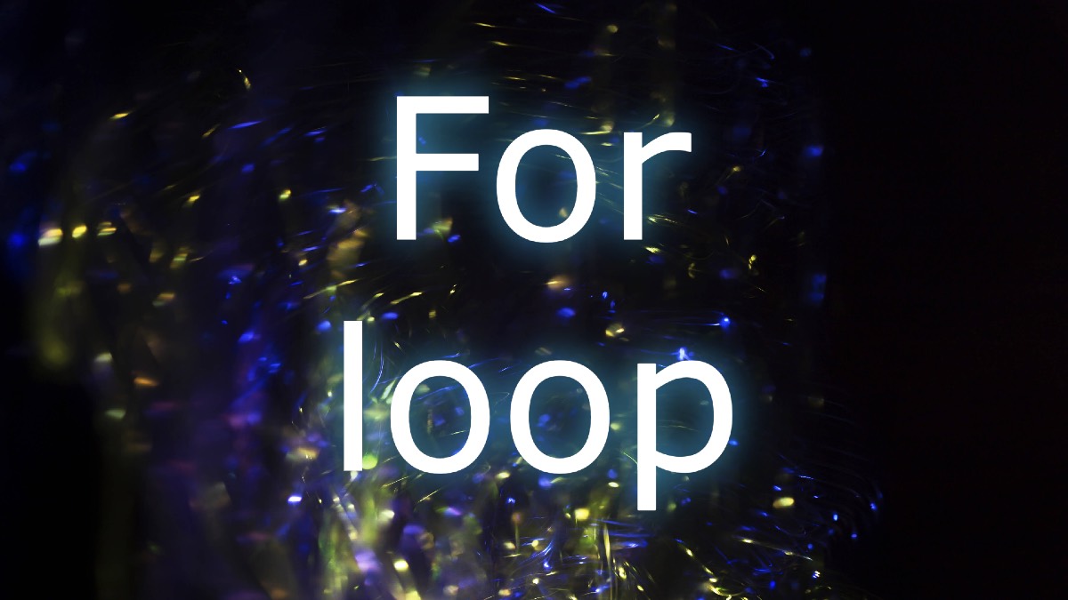 The PHP for loop